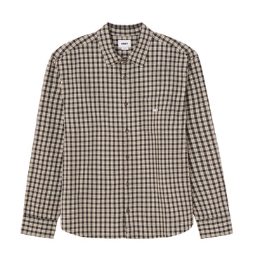 Obey Bigwig Axel Woven L/S Shirt Black Multi