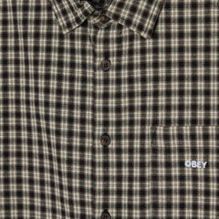 Obey Bigwig Axel Woven L/S Shirt Black Multi