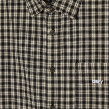 Obey Bigwig Axel Woven L/S Shirt Black Multi