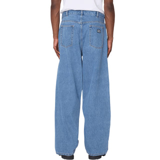 Obey Bigwig Baggy Denim Trousers Medium Stonewash Light Indigo