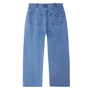 Obey Bigwig Baggy Denim Trousers Medium Stonewash Light Indigo