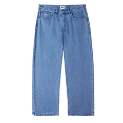 Obey Bigwig Baggy Denim Trousers Medium Stonewash Light Indigo - Parasol Store