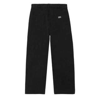 Obey Bigwig Baggy Denim Trousers Washed Black