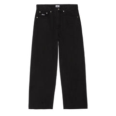 Obey Bigwig Baggy Denim Trousers Washed Black - Parasol Store