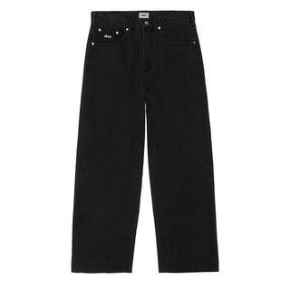 Obey Bigwig Baggy Denim Trousers Washed Black