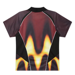 Obey Blurred Soccer Jersey T-Shirt Burnt Red Multi