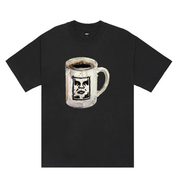 Obey Coffee Cup T-Shirt Vintage Black