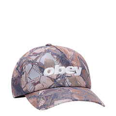 Obey Delta 5 Panel Snapback Cap Fence Camo Multi