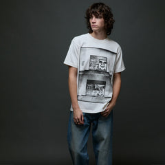 Obey Destroyed Icon Photo T-Shirt Pigment Chalk White