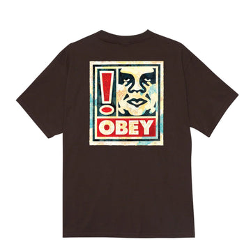 Obey Exclamation Classic T-Shirt Java Brown