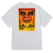 Obey Icon Stencil Flame White - Parasol Store