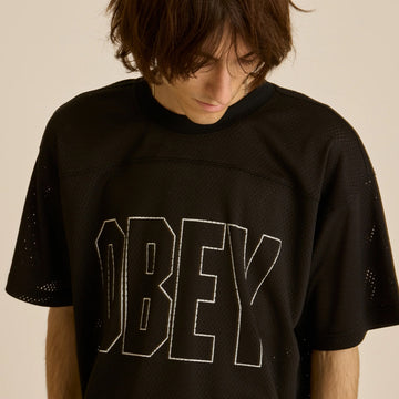 Obey Johnson Practice Jersey Black - Parasol Store