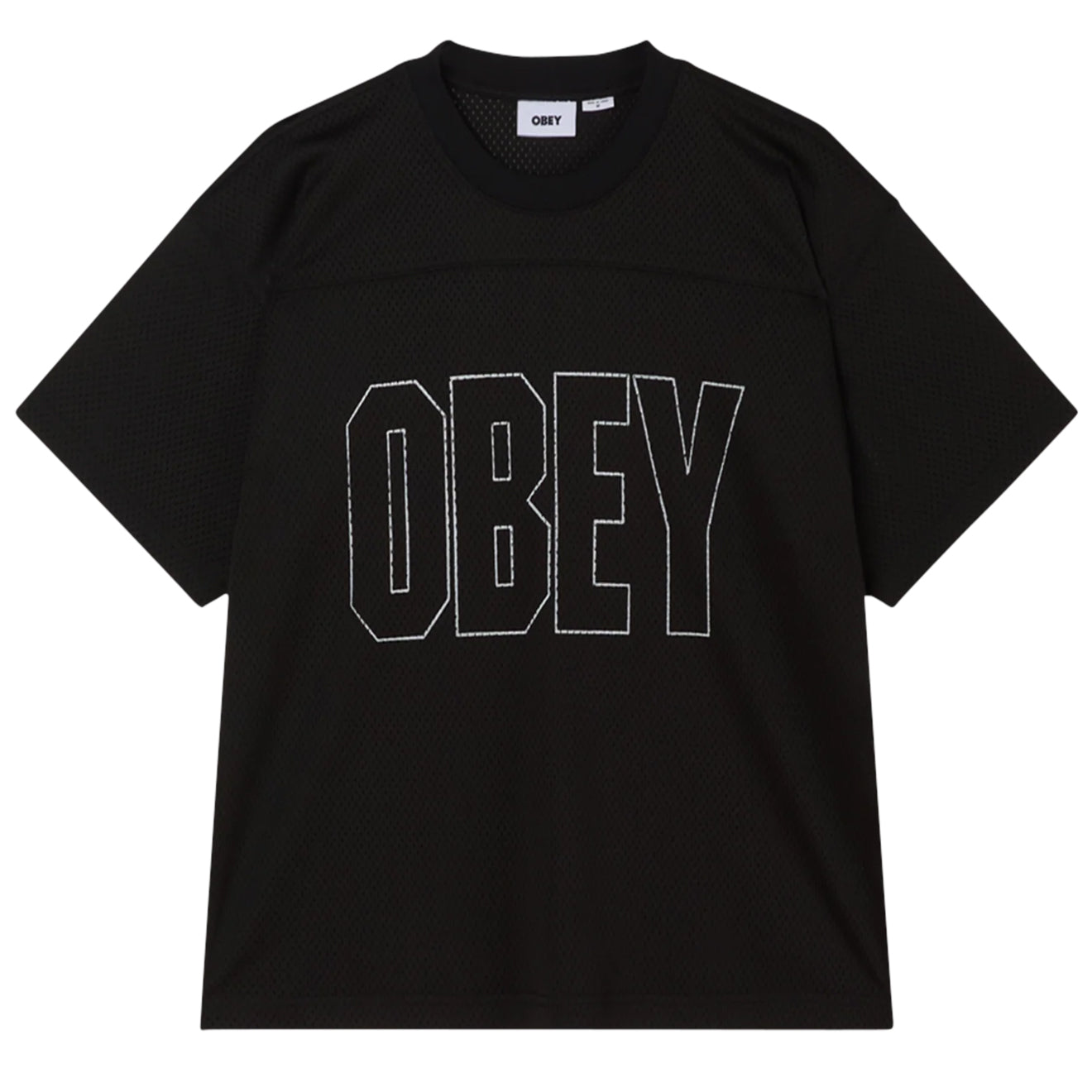 Obey Johnson Practice Jersey Black - Parasol Store
