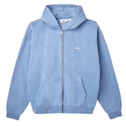 Obey Lowercase Pigment Zip Hood Pigment Coronet Blue - Parasol Store