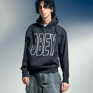 Obey Manor Faded Hood Digital Black Faded Wash - Parasol Store