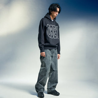 Obey Manor Faded Hood Digital Black Faded Wash - Parasol Store