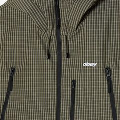 Obey Obsidian Jacket Vetiver Plaid