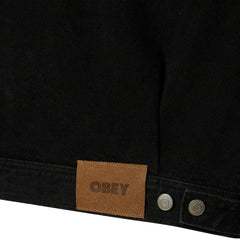 Obey Opena Denim Jacket Faded Black - Parasol Store