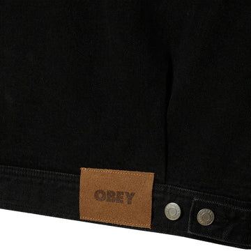 Obey Opena Denim Jacket Faded Black