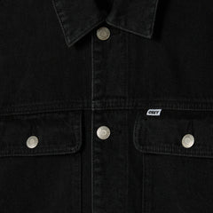 Obey Opena Denim Jacket Faded Black - Parasol Store