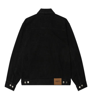 Obey Opena Denim Jacket Faded Black