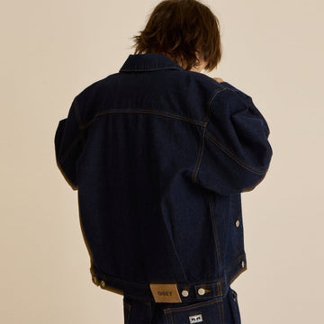 Obey Opena Jacket Rinse Indigo - Parasol Store