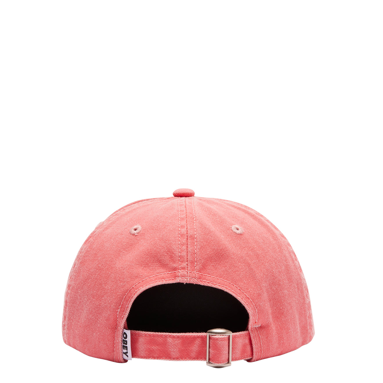 Obey Pigment Lowercase 6 Panel Strapback Pigment Coral - Parasol Store