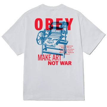 Obey Printing Press Make Art White - Parasol Store