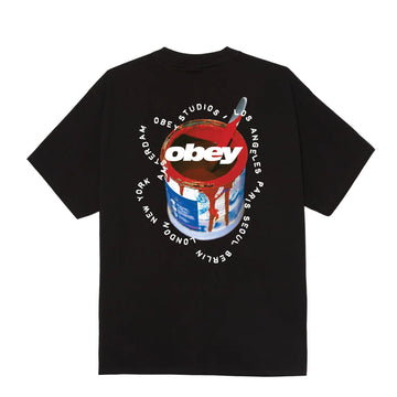 Obey Real Spill T-Shirt Black