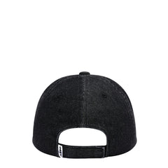 Obey Supernova 6 Panel Denim Velcro Back Cap Faded Black