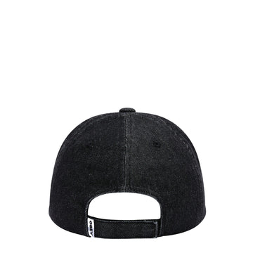 Obey Supernova 6 Panel Denim Velcro Back Cap Faded Black