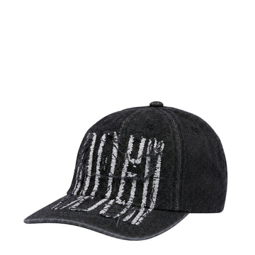 Obey Supernova 6 Panel Denim Velcro Back Cap Faded Black