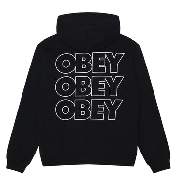 Obey Treble Extra Heavy Hoodie Black