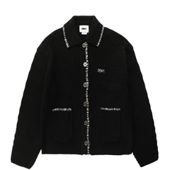 Obey Womens Amelie Button Down Sweater Off Black