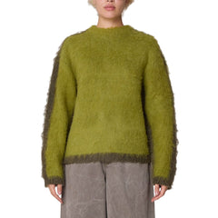 Obey Womens Aura Crew Sweater Lime - Parasol Store