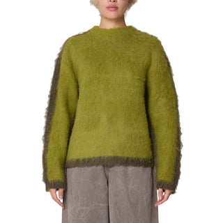 Obey Womens Aura Crew Sweater Lime