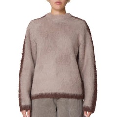 Obey Womens Aura Crew Sweater Taupe - Parasol Store