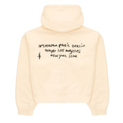 Obey Womens Chalk Writing Zip Hood Unbleached - Parasol Store