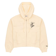 Obey Womens Chalk Writing Zip Hood Unbleached - Parasol Store