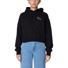 Obey Womens Cities Cropped Hood Black - Parasol Store