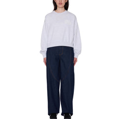 Obey Womens Design Studio Cropped Crew Ash Heather Grey