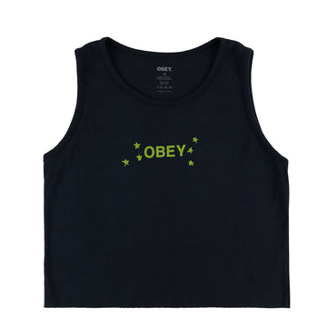 Obey Womens Dizzy Stars Tank Black - Parasol Store