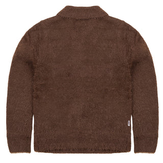 Obey Womens  Esme Polo Sweater Chocolate - Parasol Store