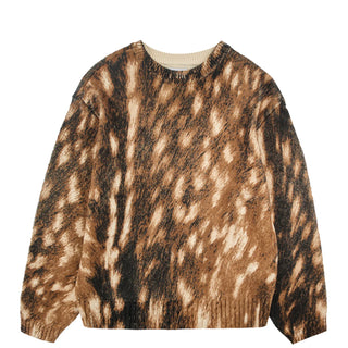 Obey Womens Fawn Crew Sweater Fawn Multi