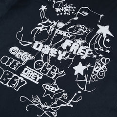 Obey Womens Firework Type Black - Parasol Store