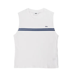 Obey Womens Freya Stripe Tank White