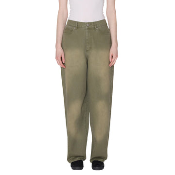 Obey Womens Leah III Baggy Denim Grey Blur Wash
