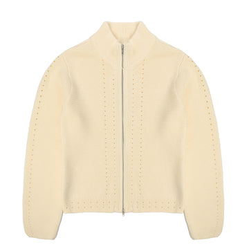 Obey Womens Meredith Mock Zip Sweater Bone