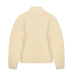 Obey Womens Meredith Mock Zip Sweater Bone
