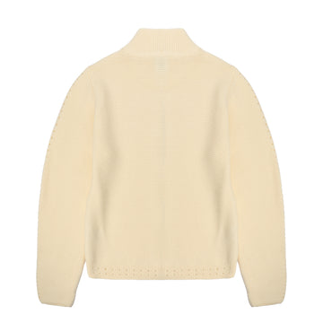 Obey Womens Meredith Mock Zip Sweater Bone